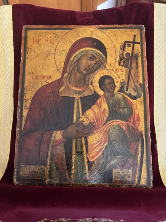 Δωρεά εικόνας της «Παναγίας Αμολύντου» στην Ιερά Αρχιεπισκοπή Κρήτης 